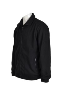 Z227 fleece jacket without hood zip up parka